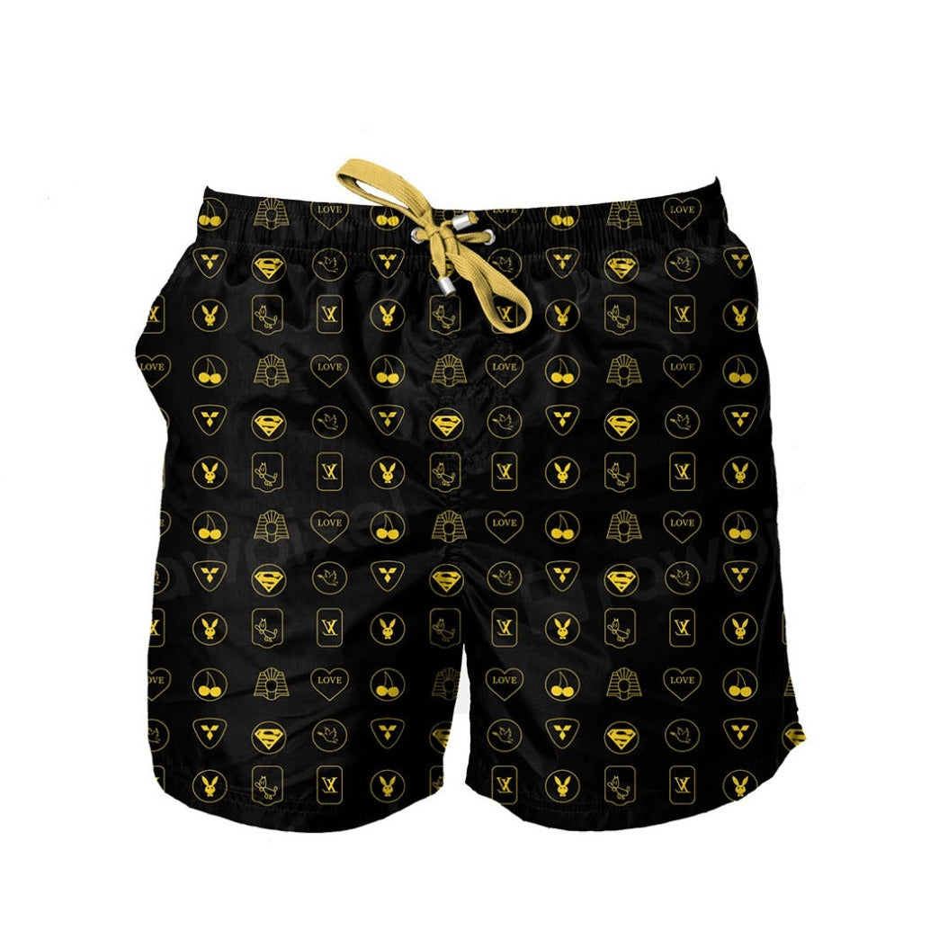 PILL PRINT TRUNKS YELLOW