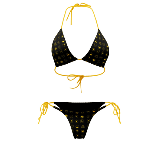 YELLOW PILL PRINT BIKINI